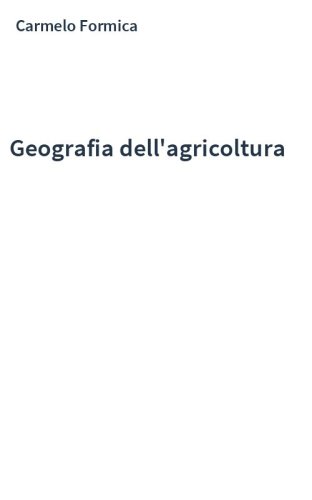 Geografia dell'agricoltura