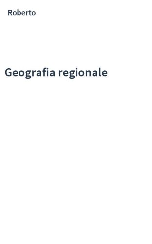 Geografia regionale