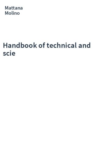 Handbook of technical and scie