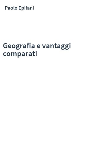 Geografia e vantaggi comparati