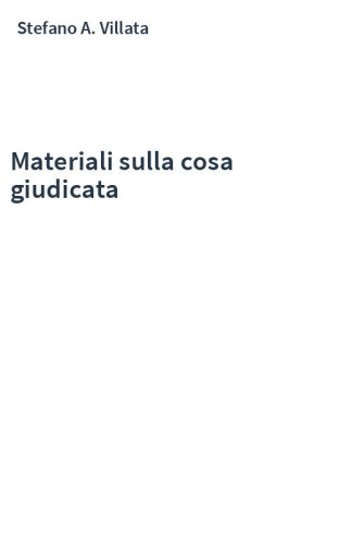 Materiali sulla cosa giudicata