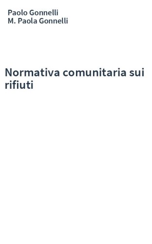 Normativa comunitaria sui rifiuti