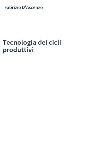Tecnologia dei cicli produttivi