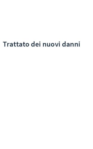 Trattato dei nuovi danni