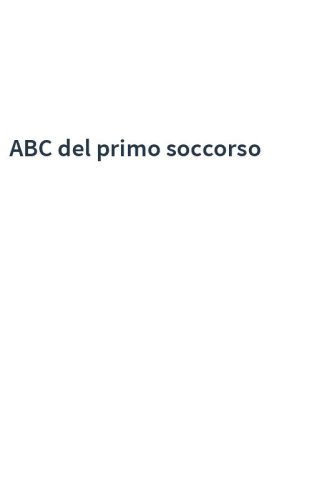 ABC del primo soccorso