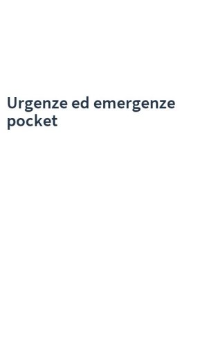 Urgenze ed emergenze pocket