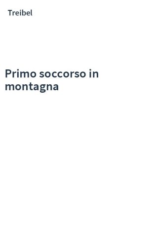 Primo soccorso in montagna