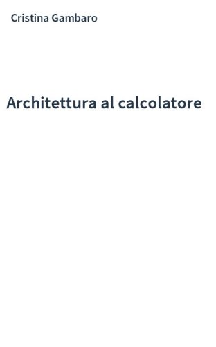 Architettura al calcolatore
