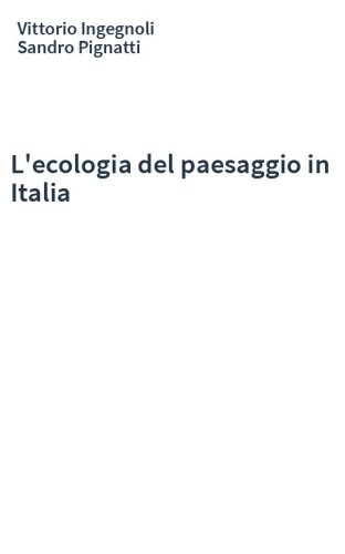 L'ecologia del paesaggio in Italia