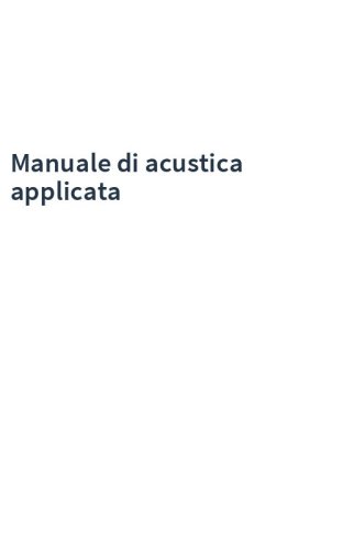 Manuale di acustica applicata