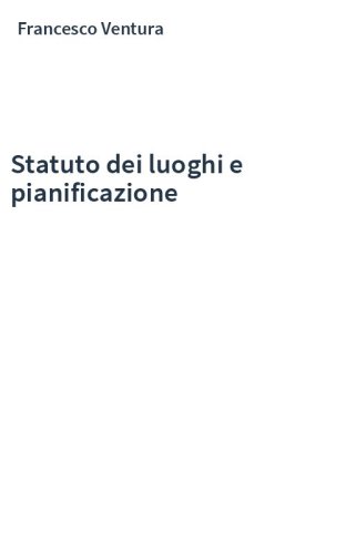 Statuto dei luoghi e pianificazione