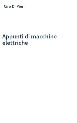 Appunti di macchine elettriche