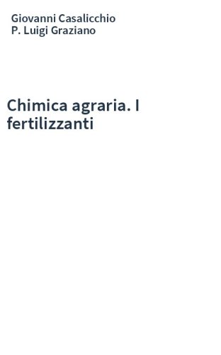 Chimica agraria. I fertilizzanti