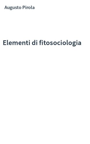 Elementi di fitosociologia