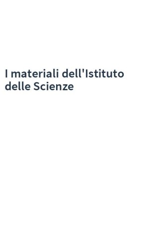 I materiali dell'Istituto delle Scienze