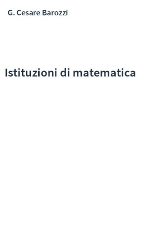 Istituzioni di matematica