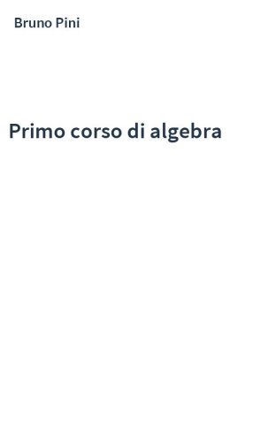 Primo corso di algebra