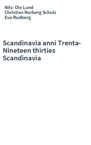 Scandinavia anni Trenta-Nineteen thirties Scandinavia