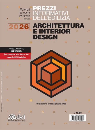 Prezzi informativi dell'edilizia. Architettura e interior design 2026. Rilevazione prezzi giugno 2026