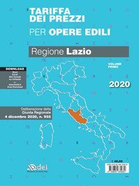 Tariffa dei prezzi per opere edili 2020. Regione Lazio