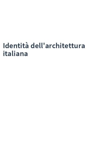 Identità dell'architettura italiana