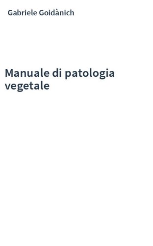 Manuale di patologia vegetale