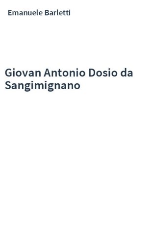 Giovan Antonio Dosio da Sangimignano