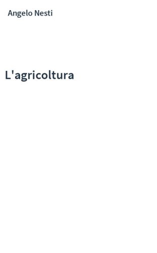 L'agricoltura