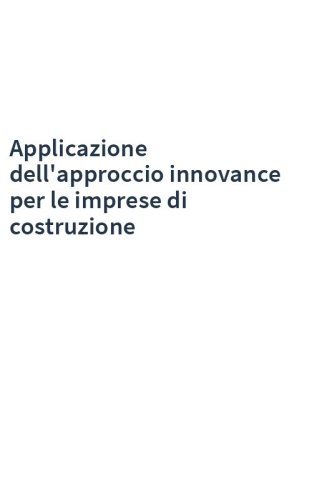 Applicazione dell'approccio innovance per le imprese di costruzione