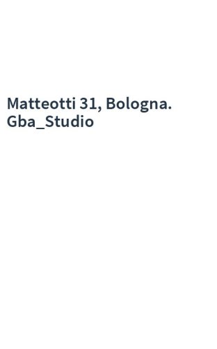 Matteotti 31, Bologna. Gba_Studio