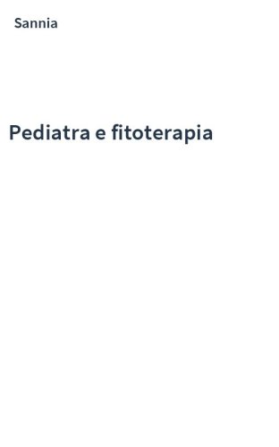 Pediatra e fitoterapia