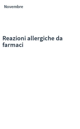 Reazioni allergiche da farmaci