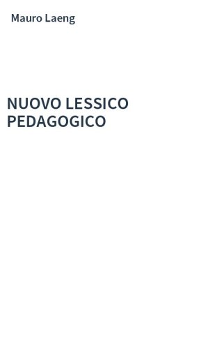 NUOVO LESSICO PEDAGOGICO