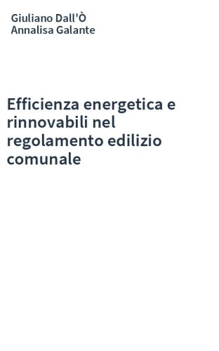 Efficienza energetica e rinnovabili nel regolamento edilizio comunale