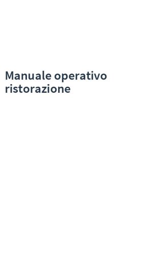 Manuale operativo ristorazione