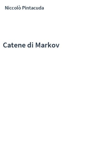 Catene di Markov