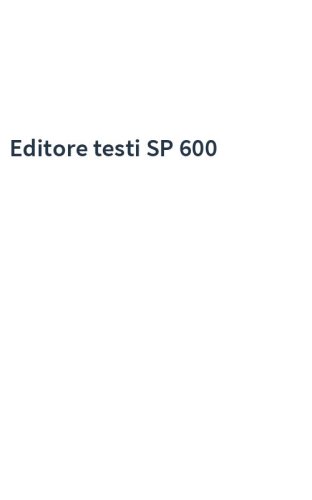 Editore testi SP 600