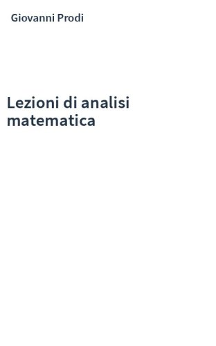 Lezioni di analisi matematica