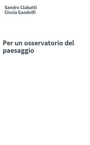 Per un osservatorio del paesaggio