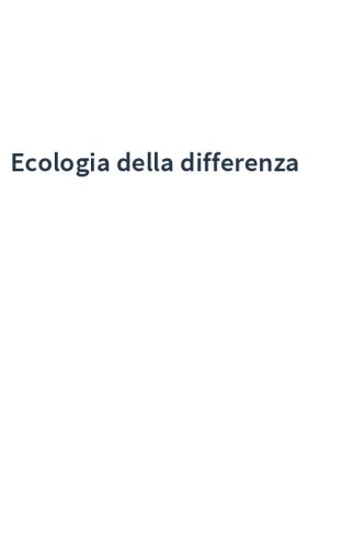Ecologia della differenza