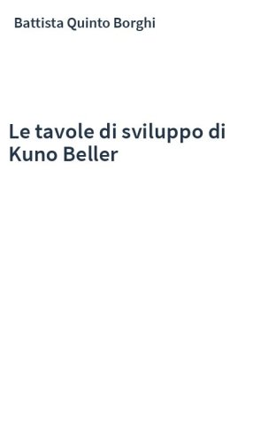 Le tavole di sviluppo di Kuno Beller