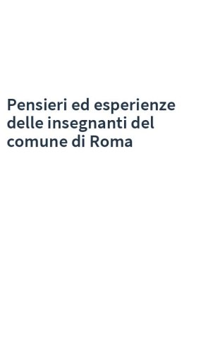 Pensieri ed esperienze delle insegnanti del comune di Roma