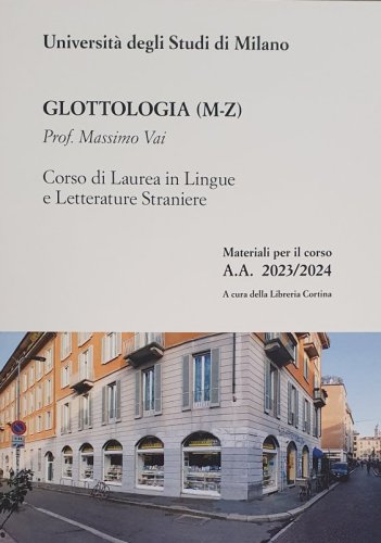 Glottologia (M-Z). Corso di laurea in Lingue e Letterature Straniere Materiali per il corso 2023/2024