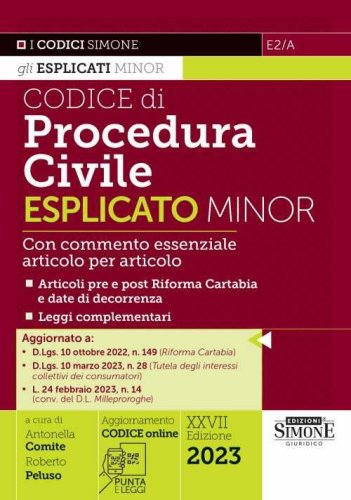 Codice di procedura civile esplicato. Ediz. minor