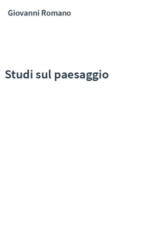 Studi sul paesaggio