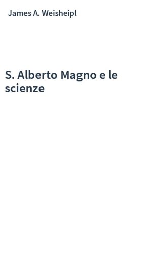 S. Alberto Magno e le scienze