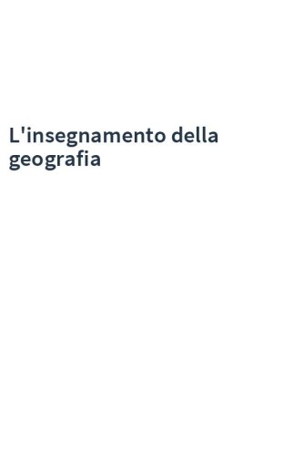 L'insegnamento della geografia