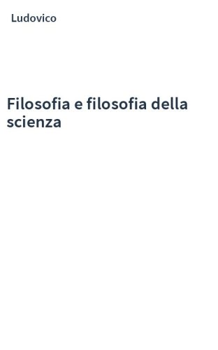 Filosofia e filosofia della scienza