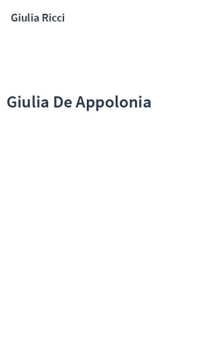 Giulia De Appolonia