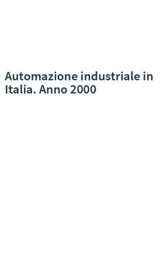 Automazione industriale in Italia. Anno 2000
